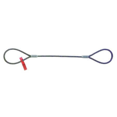 Wire Rope Sling, 10ft L, 1, 300 lb Load Cap MPN:14IEEX10