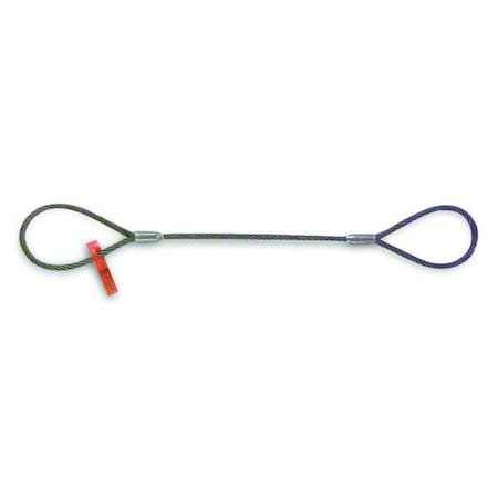 Sling, Wire Rope, L6Ft, VLL1300Lb, Dia1/4In MPN:14IEEX6