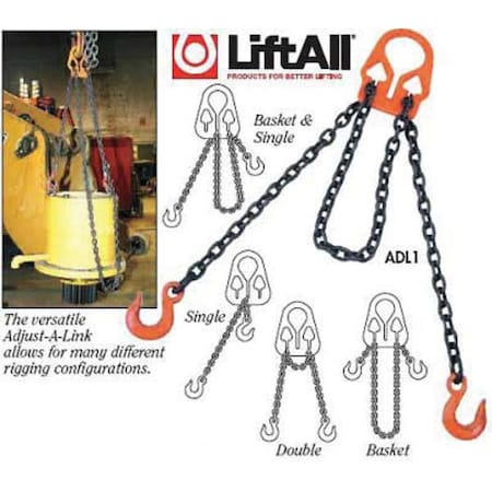 Chain Sling, 1/2 in Size, G100, 10 ft L MPN:30007