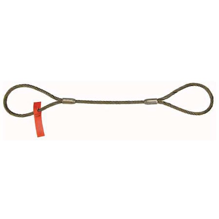 Sling, Wire Rope, 19 Ft L, Vert Cap 2800 lb MPN:38IEEX19