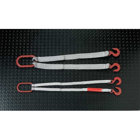 Web Sling, Type X, 3 ft L, 2 in W, Polyester, Silver MPN:DOSEE1802TFX3