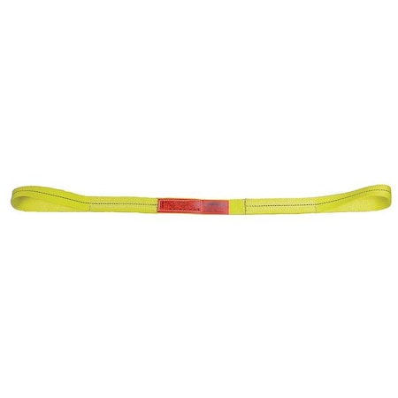 Web Sling, Type 3, 4 ft L, 2 in W, Nylon, Yellow MPN:EE1102NFX4