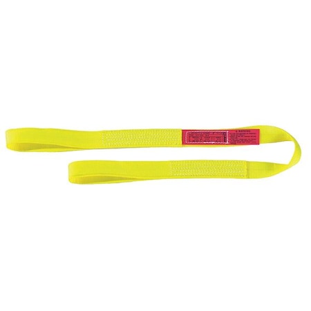 Web Sling, Type 3, 8 ft L, 1 in W, Nylon, Yellow MPN:EE1601NFX8