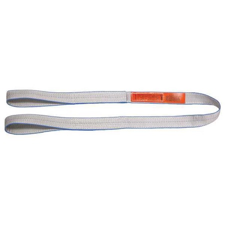 Web Sling, Type 3, 7 ft L, 2 in W, Polyester, Silver MPN:EE1802TFX7
