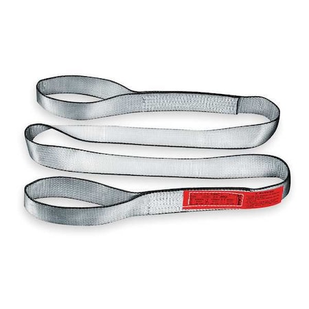Web Sling, Type 3, 8 ft L, 2 in W, Polyester, Silver MPN:EE1802TFX8