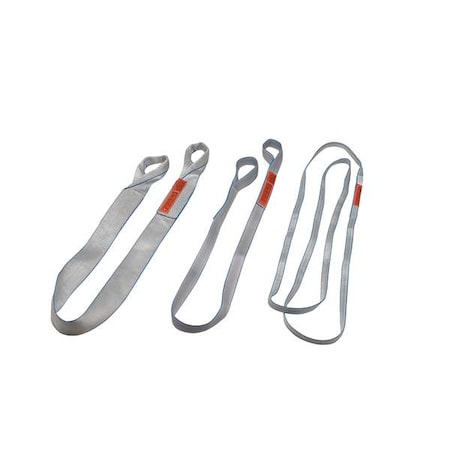 Web Sling, Type 3, 15 ft L, 4 in W, Polyester, Silver MPN:EE1804TFX15