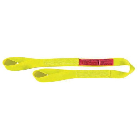 Web Sling, Type 4, 16 ft L, 1 in W, Nylon, Yellow MPN:EE2801NTX16