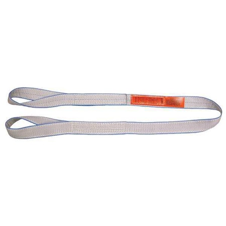 Web Sling, Type 4, 7 ft L, 2 in W, Polyester, Silver MPN:EE2802TTX7