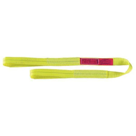 Web Sling, Type 3, 19 ft L, 4 in W, Polyester, Yellow MPN:EE2804DFX19