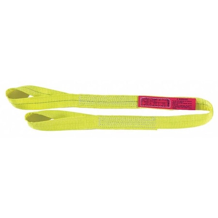 Web Sling, Type 4, 12 ft L, 6 in W, Polyester, Yellow MPN:EE2806DTX12