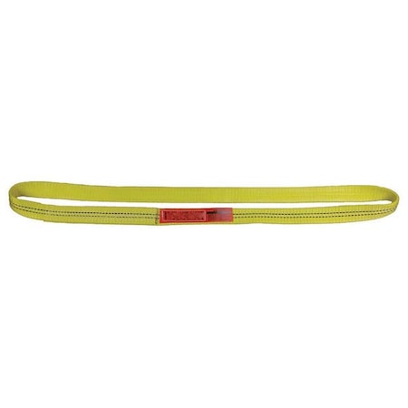Web Sling, Type 5, 6 ft L, 2 in W, Nylon, Yellow MPN:EN1102NX6