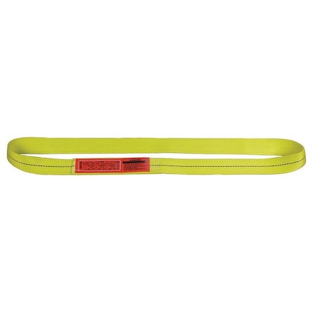 Web Sling, Type 5, 4 ft L, 2 in W, Nylon, Yellow MPN:EN1202NX4