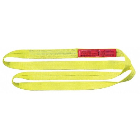 Web Sling, Type 5, 11 ft L, 2 in W, Polyester, Yellow MPN:EN1602DX11
