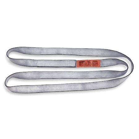 Web Sling, Type 5, 4 ft L, 2 in W, Polyester, Silver MPN:EN1802TX4