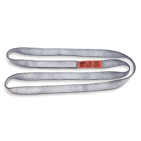 Web Sling, Type 5, 6 ft L, 2 in W, Polyester, Silver MPN:EN1802TX6