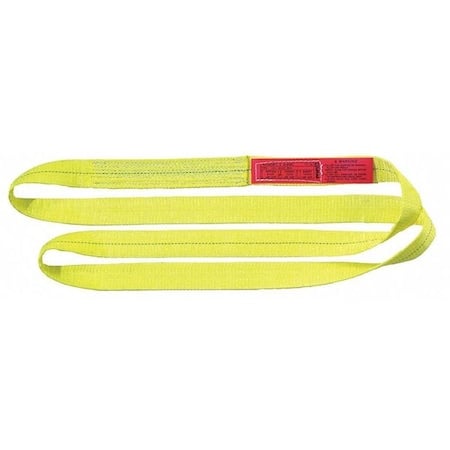 Web Sling, Type 5, 3 ft L, 1 in W, Polyester, Yellow MPN:EN2601DX3