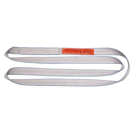 Web Sling, Type 5, 18 ft L, 4 in W, Polyester, Silver MPN:EN2804TX18