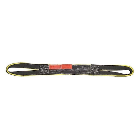 Web Sling, Type 6, 4 ft L, 2 in W, Nylon, Black MPN:RE1602NX4