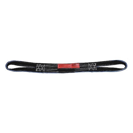 Web Sling, Type 6, 5 ft L, 2 in W, Polyester, Black MPN:RE1802TX5