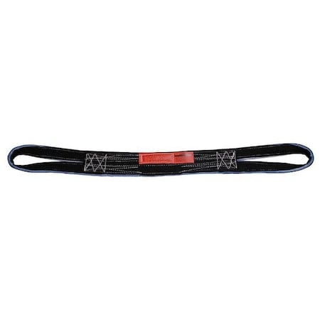 Web Sling, Type 6, 6 ft L, 2 in W, Polyester, Black MPN:RE2802TX6