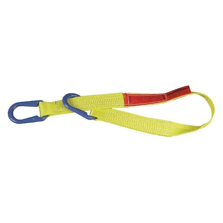 Web Sling, Type U, 8 ft L, 2 in W, Nylon, Yellow MPN:UU2802NX8