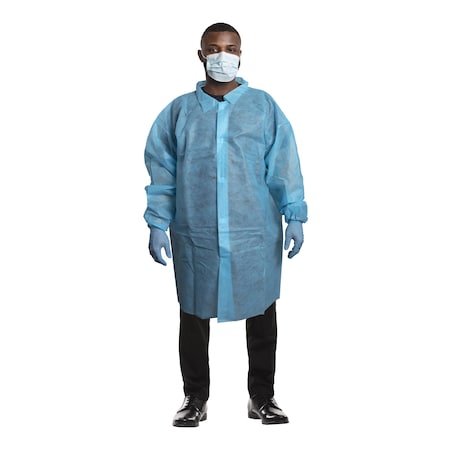 Lab Coat, Blue, M, 50 PK MPN:OLCB897MED
