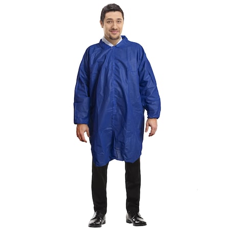 Lab Coat, Navy, 2XL, 50 PK MPN:OLCN8972XL