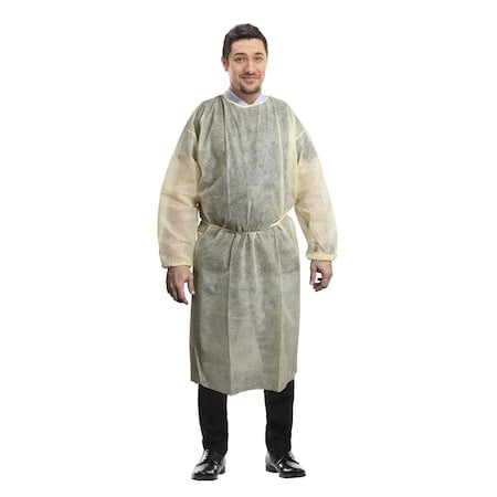 Isolation Gown, Yellow, 1XL, PK100 MPN:OYIG89718S-XL