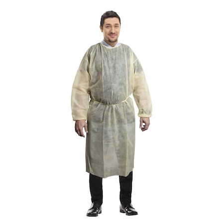 Isolation Gown, Yellow, 1XL, PK100 MPN:OYIG89730S