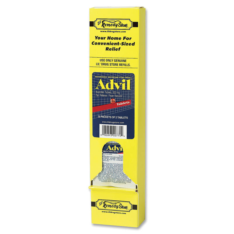 Lil Drugstore Advil Single-Dose Medicine Packs, 1 Per Packet, Box Of 30 Packets MPN:58030