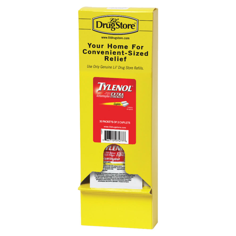 Lil Drugstore Single-dose Tylenol Extra Strength Capsules, Refill Box Of 30 MPN:97477