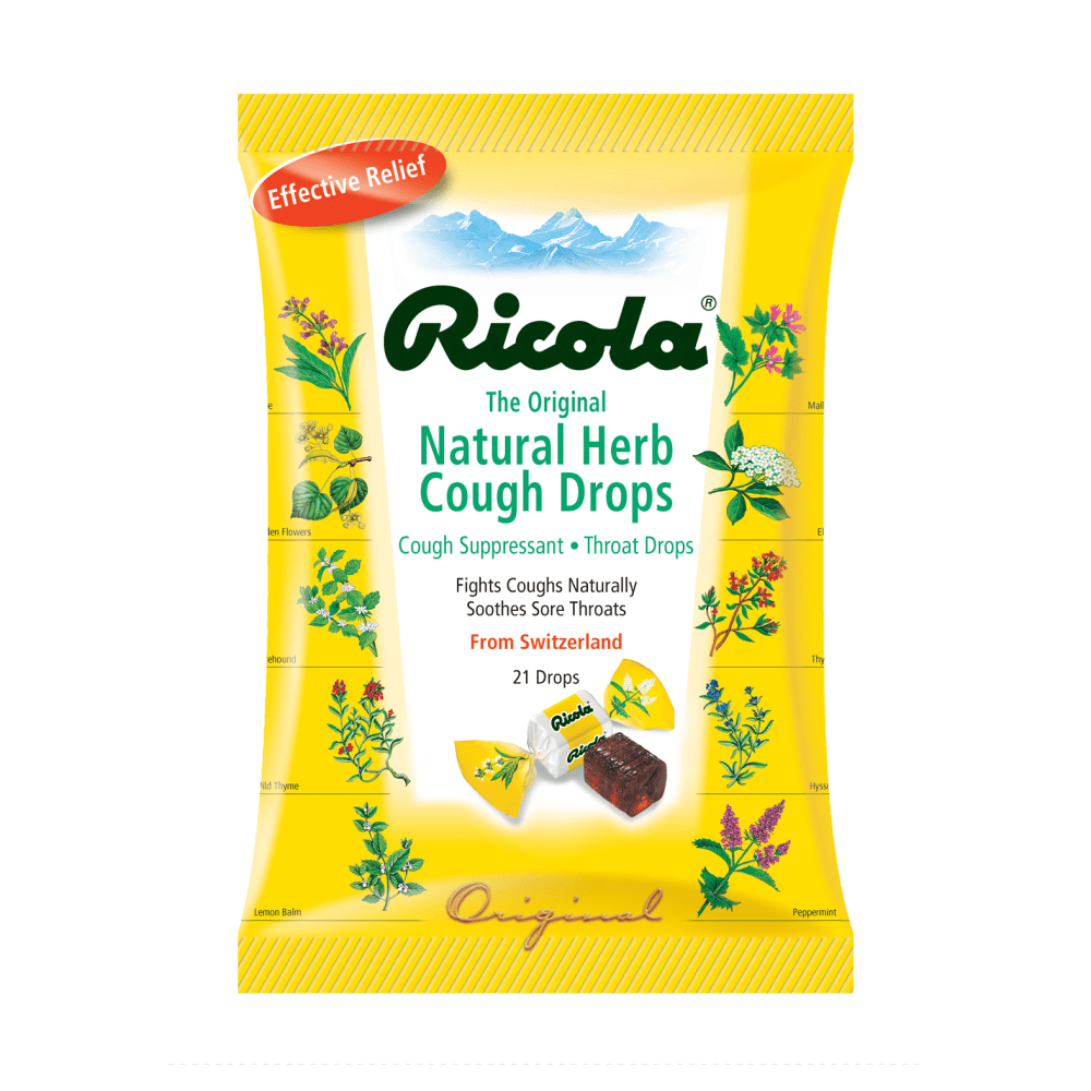Ricola Original Natural Herb Cough Drops, Bag Of 21 MPN:3000219