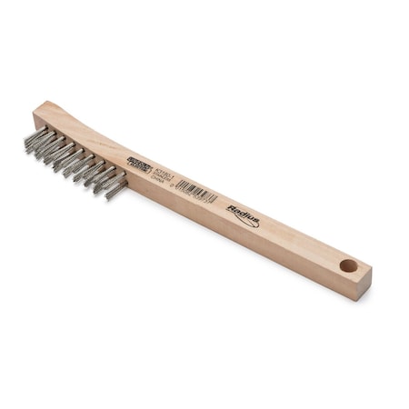 Stainless Steel Wire Brush, 2 x 9 Row MPN:K3180-1