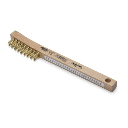 Brass Wire Brush, 2 x 9 Row MPN:K3183-1
