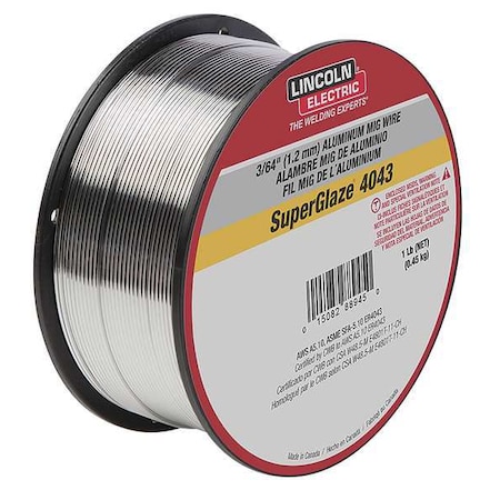 MIG Welding Wire, 4043, .045, Spool MPN:ED030310