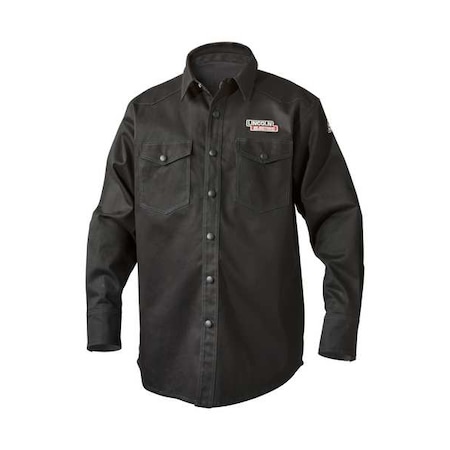 Welding Shirt, 35 in Length, Black, Cotton, 2XL MPN:K3113-2XL