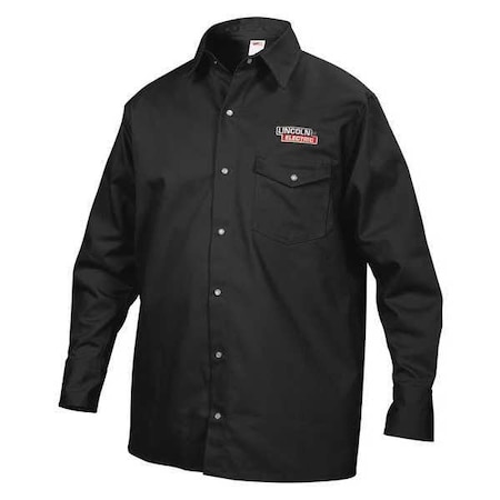 Flame-Resistant Collared Shirt, Black, M MPN:KH809M