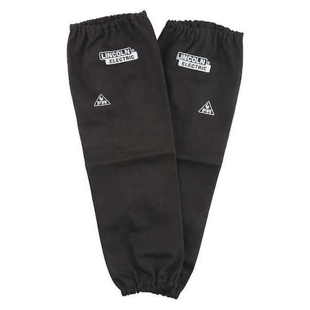 Flame-Resistant Sleeves, Cotton, 20 in Length, Black, Elastic Both Ends Cuff MPN:KH813