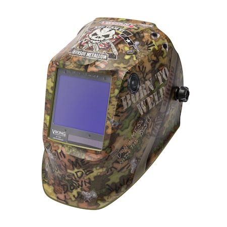 Welding Helmet, Viking 3350 Born To Weld MPN:K3616-4