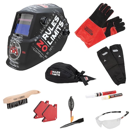 Welding Helmet Kit, Black, Auto-Darkening MPN:K5431-1