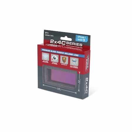Passive Welding Lens, Shade 9, 2X4C Series MPN:KP5268-1