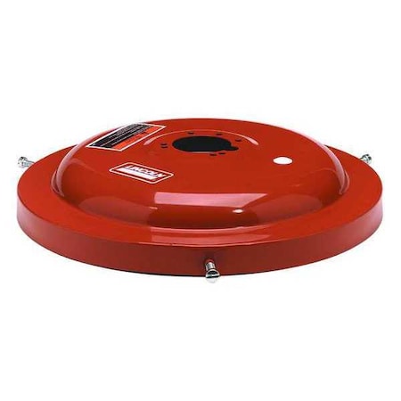 Drum Cover, 16 gal., Steel, Red MPN:46007