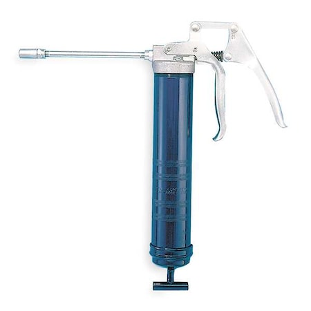 Grease Gun, Pistol Grip Handle, Rigid Pipe, 56 Strokes per oz, Bulk/Cartridge, Blue MPN:1132