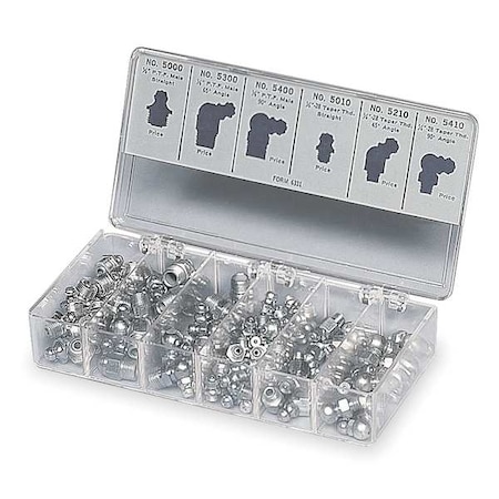 Grease Fitting Kit, Fractional Assortment MPN:5469