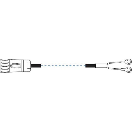 Lug Cable Assy with 2 ft Straight Cable MPN:LE600-P-2SL