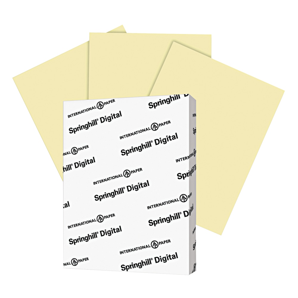 Springhill Inkjet/Laser Multi-Use Paper, Letter Size (8 1/2in x 11in), 90 Lb, Canary, Ream Of 250 Sheets (Min Order Qty 4) MPN:035100