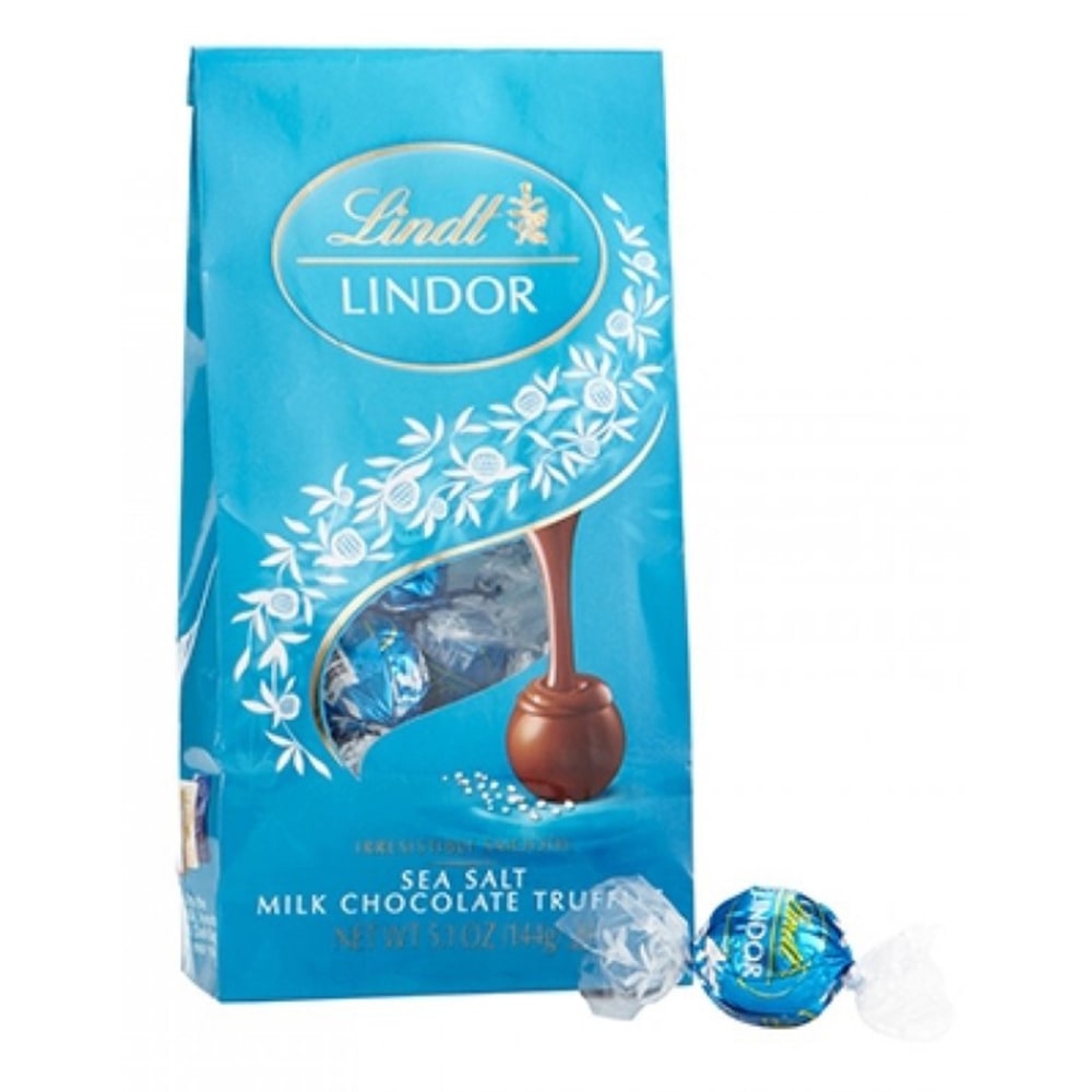 Lindt Lindor Milk Chocolate Sea Salt Truffles, 5.1 Oz, Case Of 3 Bags MPN:0L002952