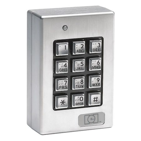 Access Keypad Weatherizd, 3inW, Gray/Black MPN:212SE