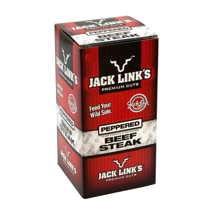 Jack Links Beef Steak, Peppered, 1 Oz, Pack Of 12 MPN:2028