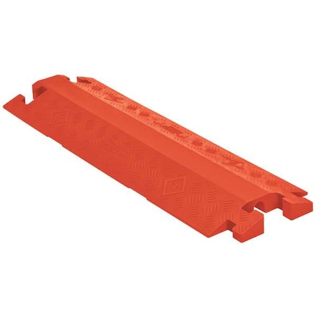 Cable Protector, 1-5/8 in H, 36 in L, 11-1/2 in W, 1 Channel, Polyurethane, Orange MPN:CP1X125-GP-DO-O